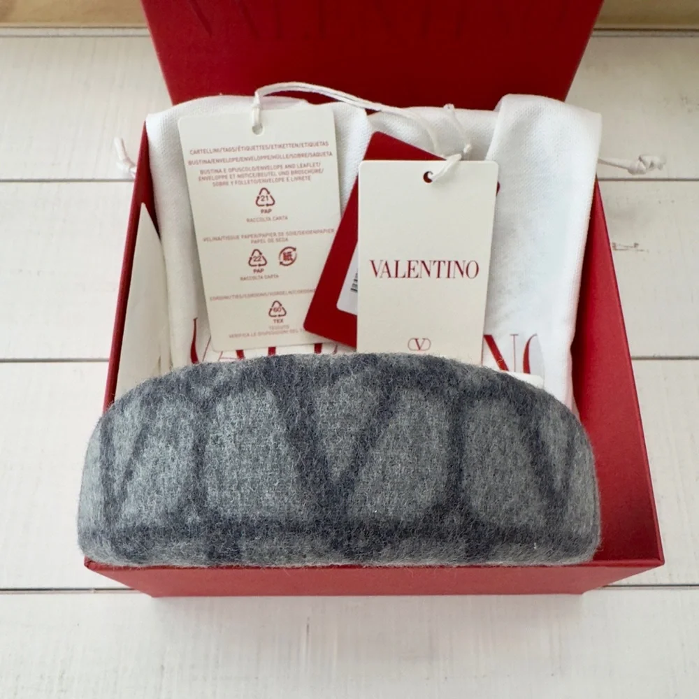 Valentino Garavani V Logo Wool Headband